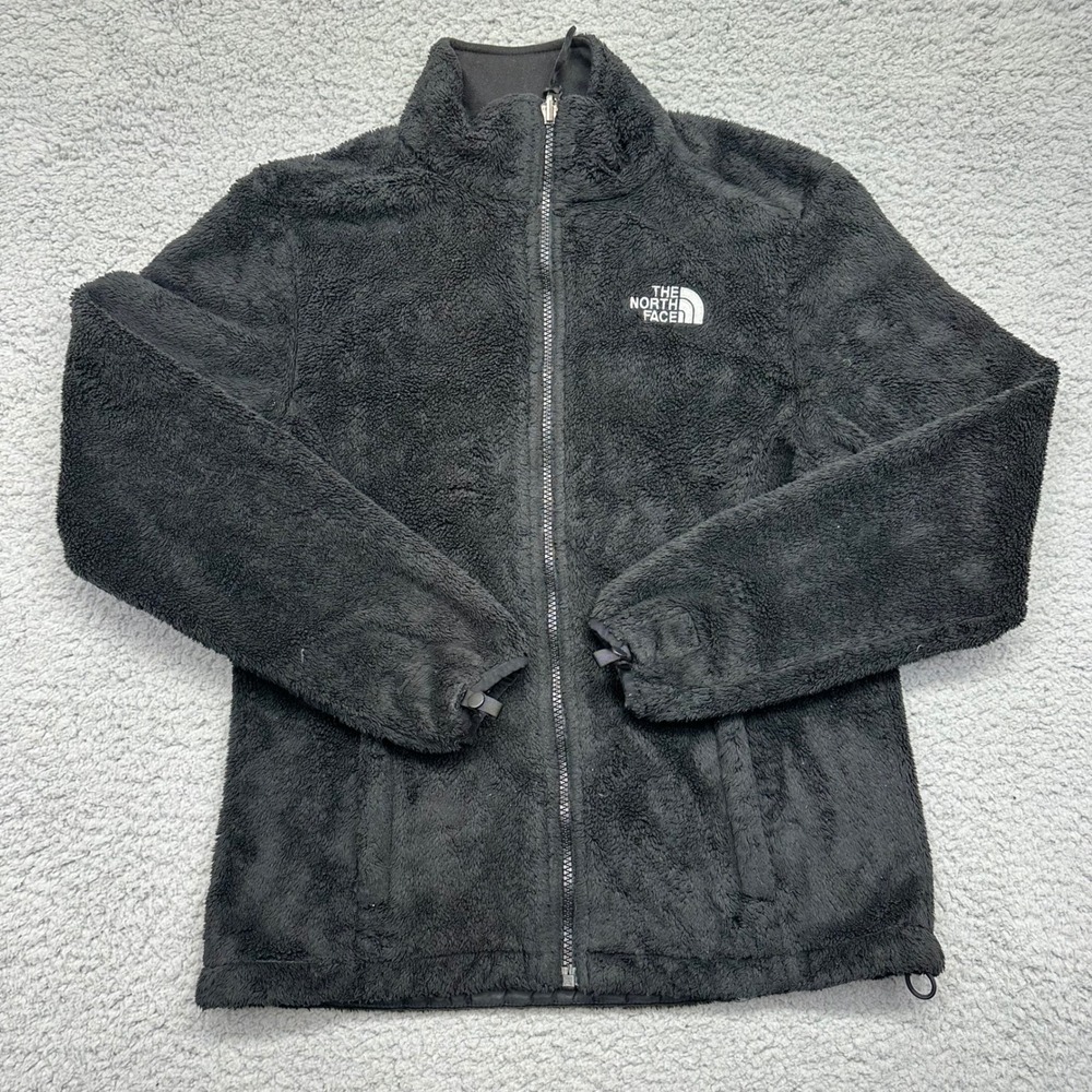 The North Face Osito 2 AAHY Women Small High Pile Black Full Zip Fleece Jacket